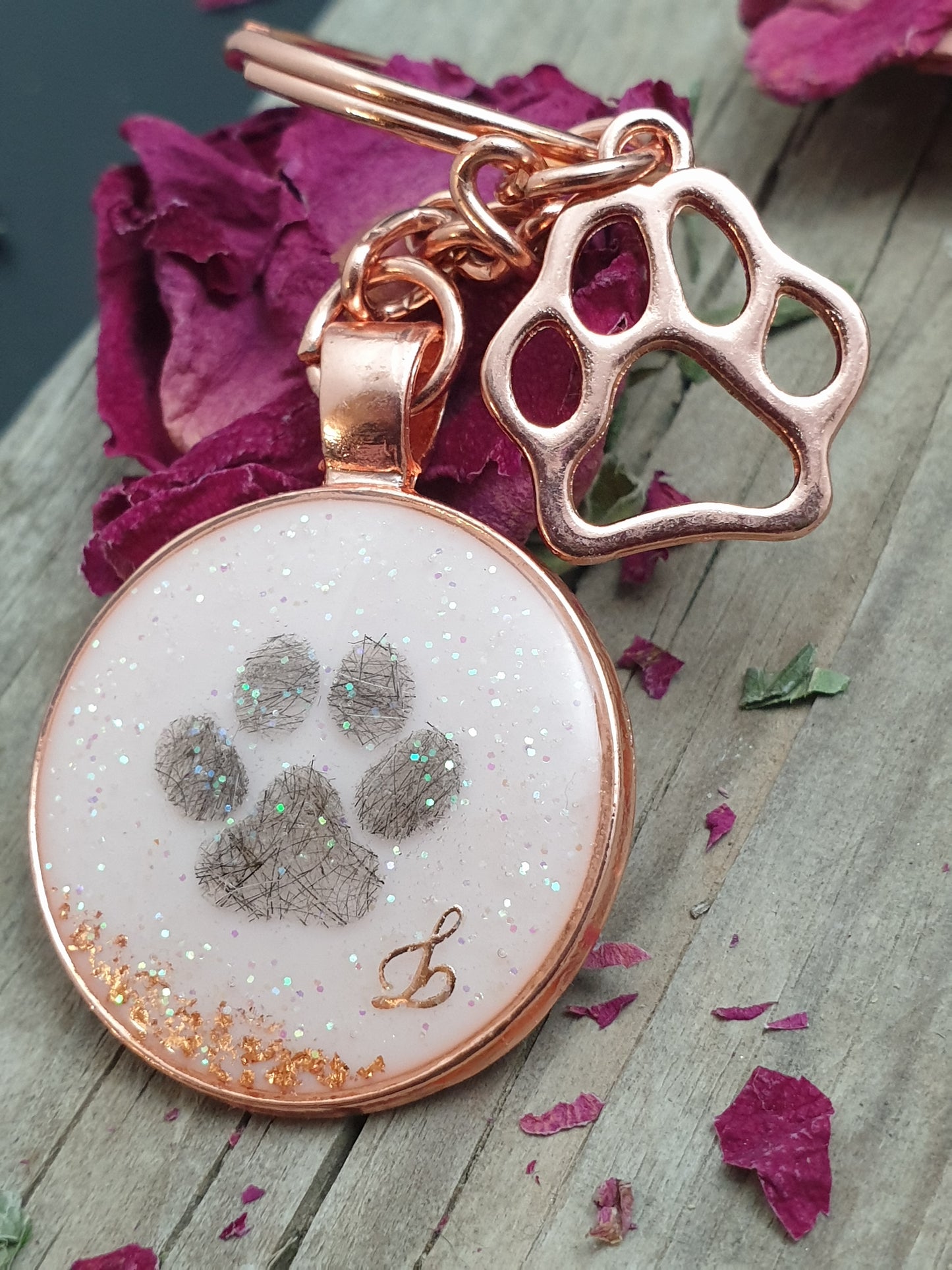 Samtpfote Roségold Glitzer