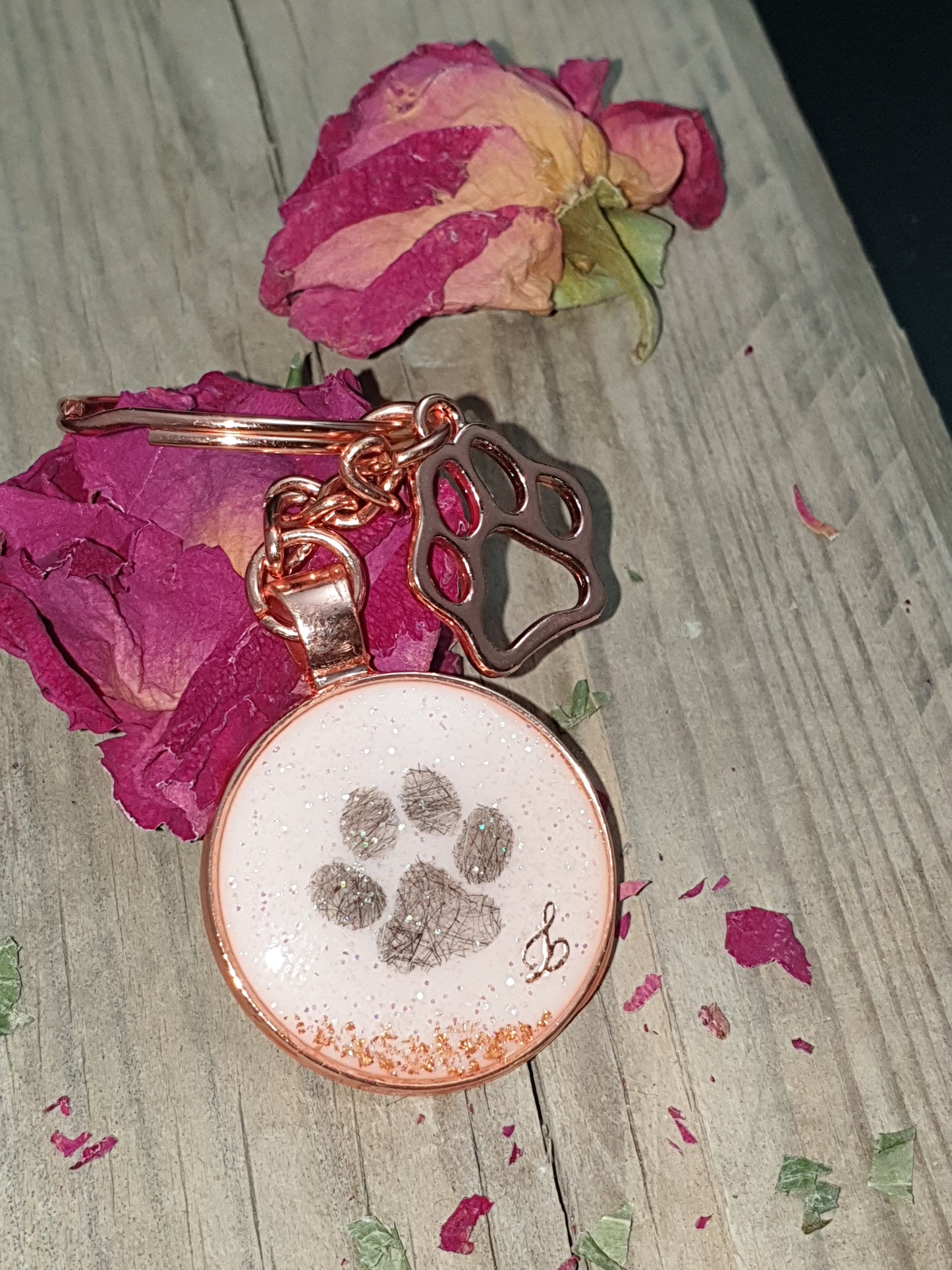 Samtpfote Roségold Glitzer