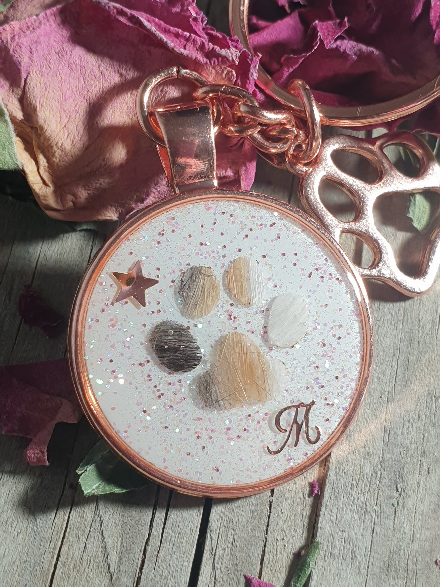 Samtpfote Roségold Glitzer