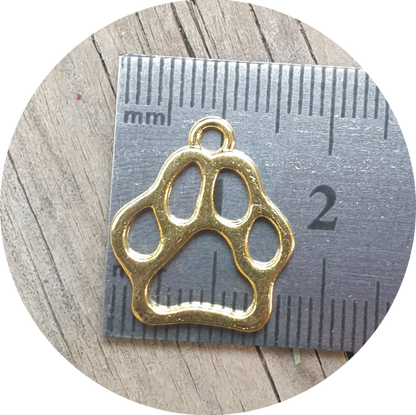 Edelstahl Pfotenanhänger Charms 18mm