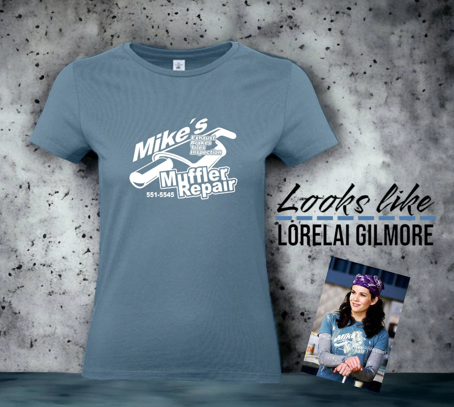 Damenshirt im Lorelai Gilmore Style Mikes Muffler Repair