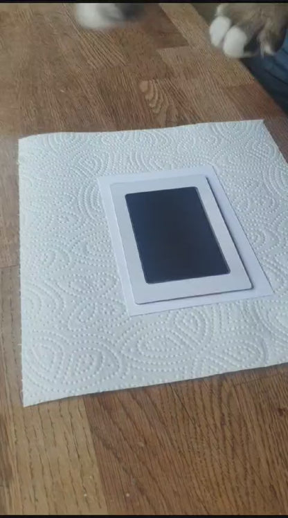 Set, Pfotenabdruck Anhänger inkl. Stempelpad