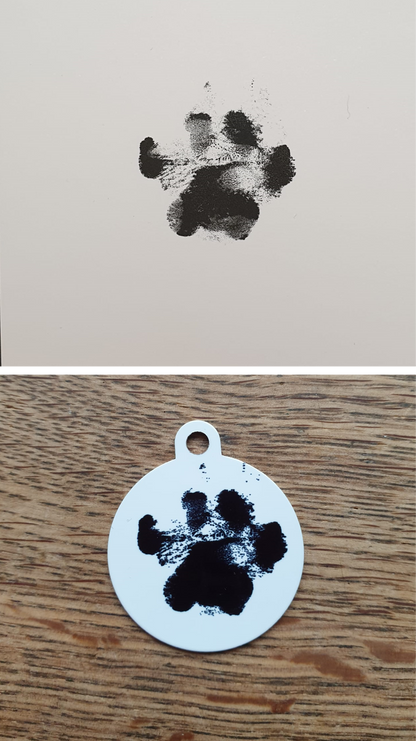 Set, Pfotenabdruck Anhänger inkl. Stempelpad